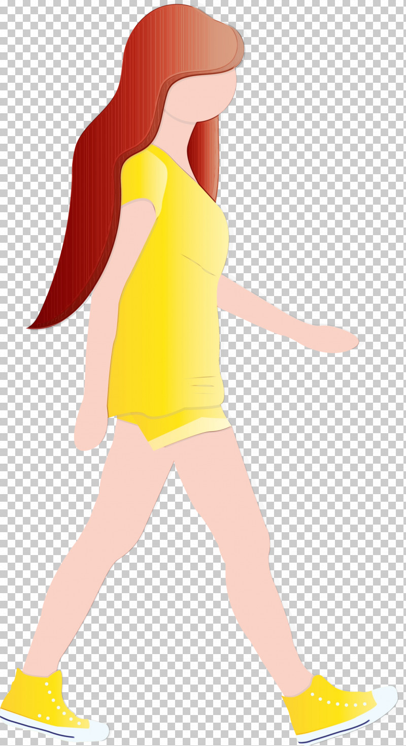 Cartoon Yellow Costume Animation PNG, Clipart, Animation, Cartoon, Costume, Girl, Paint Free PNG Download