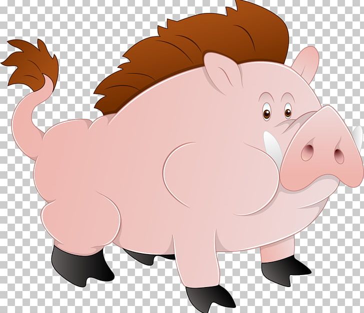Domestic Pig Euclidean Illustration PNG, Clipart, Animal, Animals, Balloon Cartoon, Boar, Boar Vector Free PNG Download