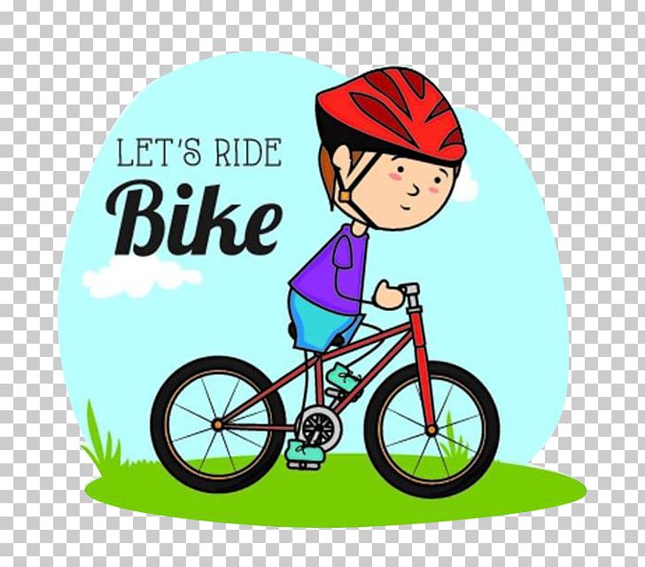 kids riding bikes cartoon