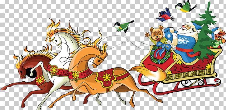 Horse Gift Illustration PNG, Clipart, Cartoon, Cartoon Santa Claus, Character, Christmas, Deer Free PNG Download