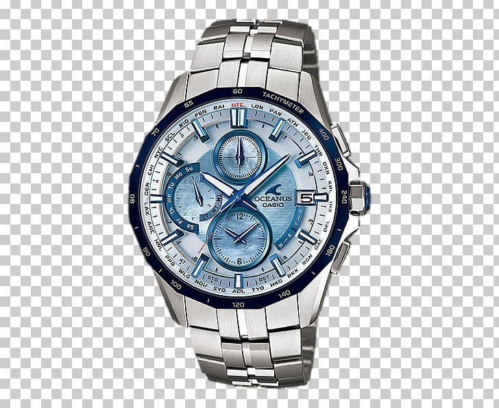 Casio Oceanus Solar-powered Watch Clock PNG, Clipart, Astron, Blue, Brand, Casio, Casio Oceanus Free PNG Download