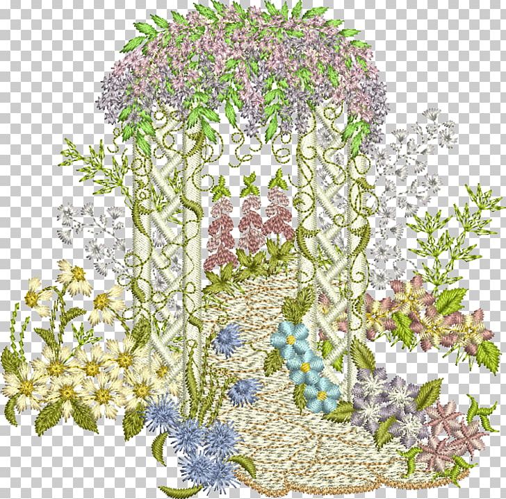 Machine Embroidery Flower Garden PNG, Clipart, Art, Branch, Color Garden, Cut Flowers, Embroidery Free PNG Download