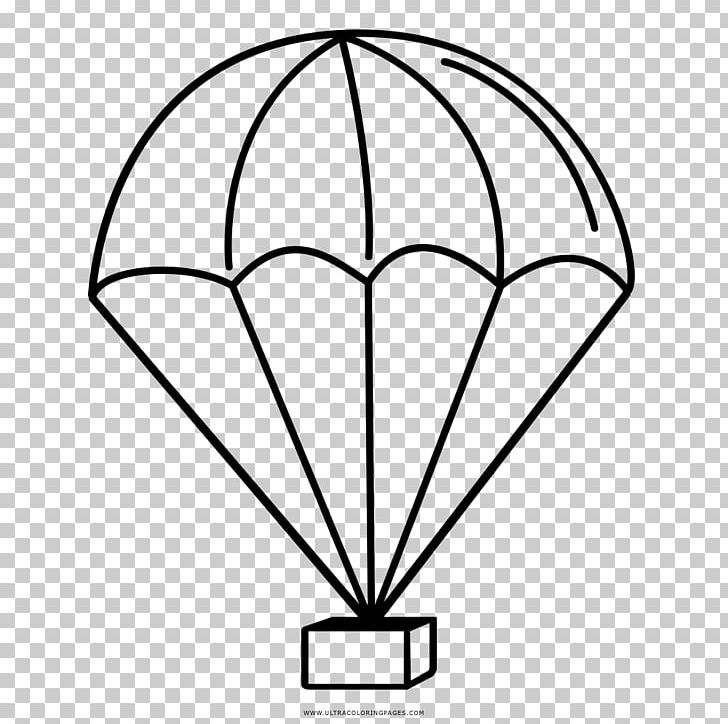 Drawing Coloring Book Parachute Ausmalbild PNG, Clipart, Angle, Area, Ausmalbild, Black And White, Circle Free PNG Download