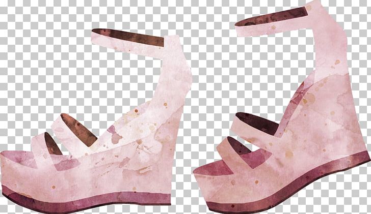 High-heeled Footwear Watercolor Painting Designer PNG, Clipart, Beige, Creative Background, Creativity, Draw, Footwear Free PNG Download