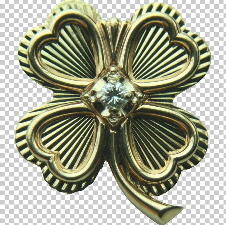 Shamrock Gold Four-leaf Clover Brooch Pin PNG, Clipart, Body Jewellery, Body Jewelry, Brass, Brooch, Carat Free PNG Download
