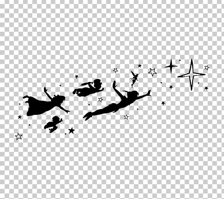 Peter Pan Peter And Wendy Drawing Wall Decal PNG, Clipart, Animal Migration, Beak, Bird, Bird Migration, Black Free PNG Download
