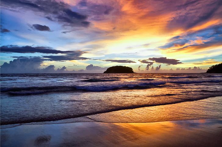 Samara Beach Sunset PNG, Clipart, Apple, Beach, Calm, Cloud, Coast Free PNG Download