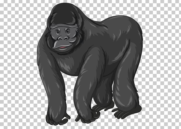 Gorillas In The Wild Lemurs PNG, Clipart, Animals, Black, Carnivoran, Encapsulated Postscript, Fictional Character Free PNG Download