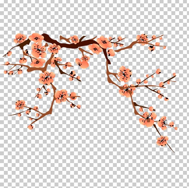 Ink Wash Painting Plum Blossom PNG, Clipart, Blossom, Branch, Calligraphy, Cherry Blossom, Download Free PNG Download