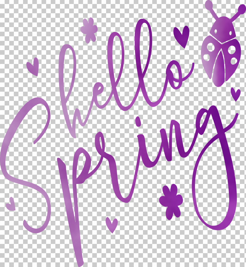 Violet Purple Text Font Pink PNG, Clipart, Hello Spring, Lilac, Magenta, Paint, Pink Free PNG Download