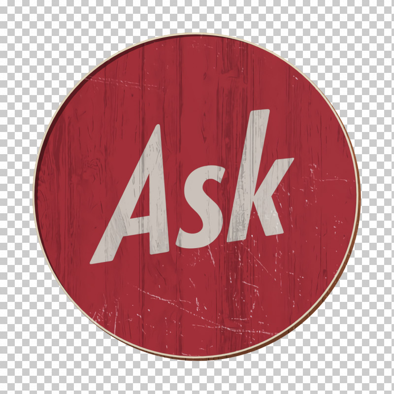 Ask Icon Share Icon Social Icon PNG, Clipart, Ask Icon, Circle, Label, Logo, Maroon Free PNG Download