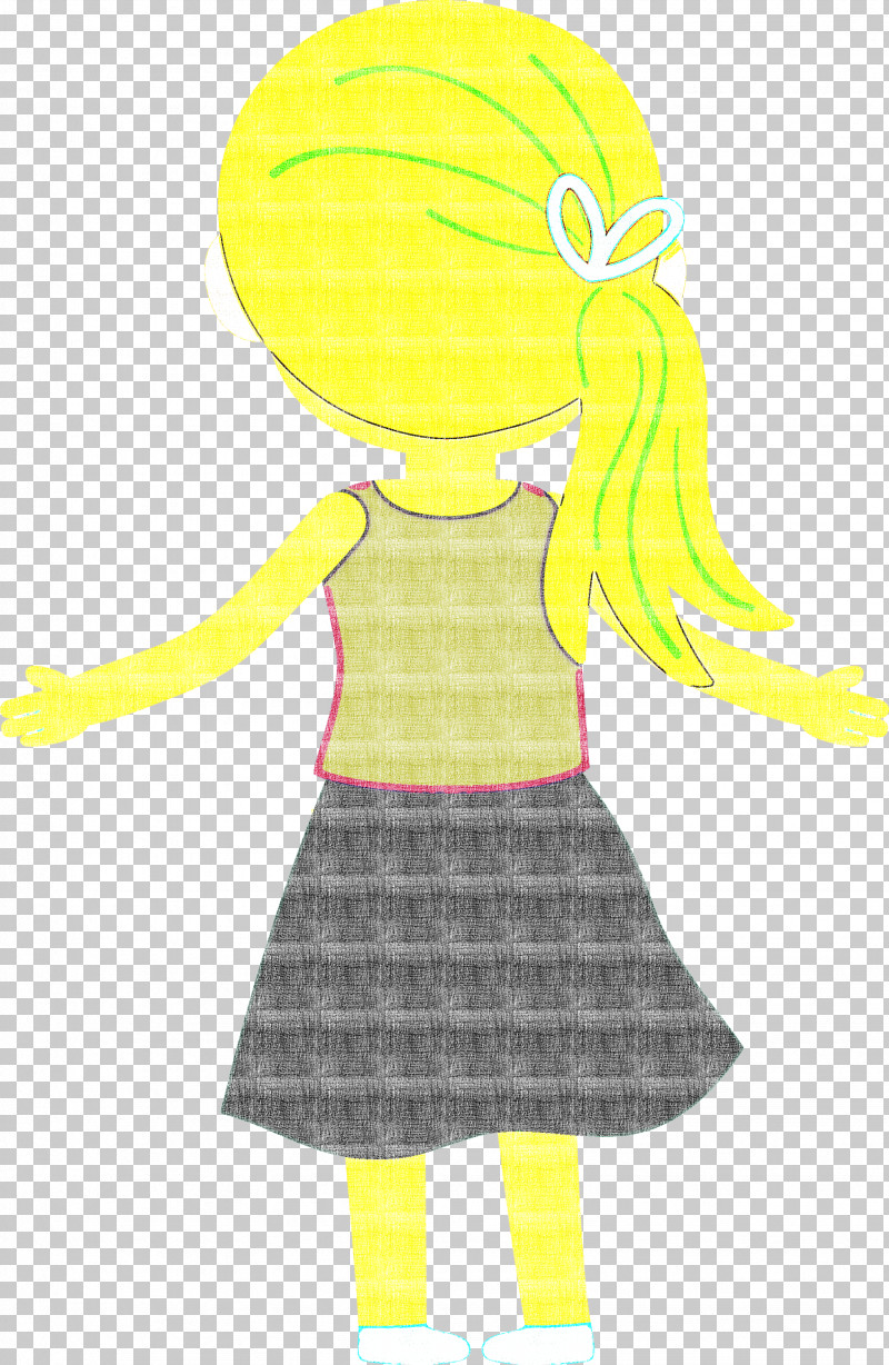 Dress Joint Character Yellow Pattern PNG, Clipart, Biology, Character, Character Created By, Clothing, Dress Free PNG Download