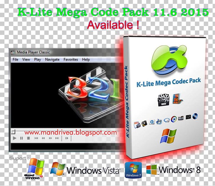 K Lite Codec Pack Directshow Windows Media Player Video For Windows Png Clipart Audio File Format