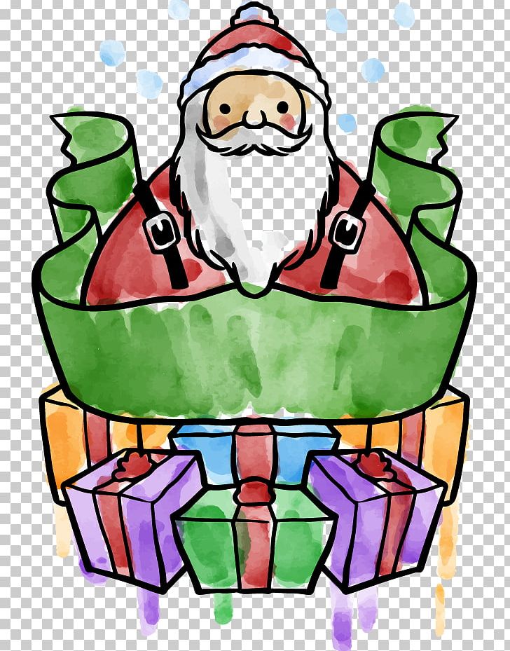 Santa Claus Watercolor Painting Christmas PNG, Clipart, Artwork, Claus Vector, Decoration, Download, Fictional Character Free PNG Download