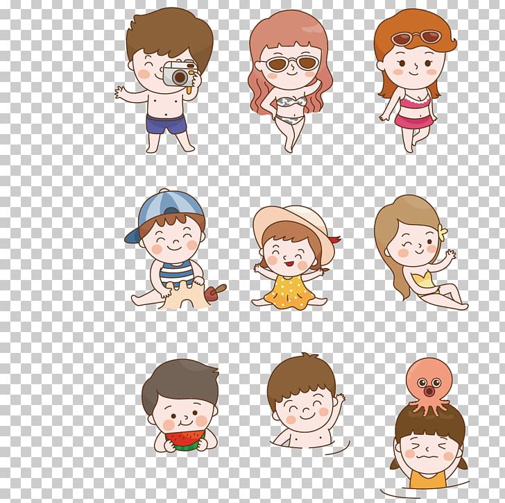 Cartoon Illustration PNG, Clipart, Adult Child, Art, Beach, Beaches, Beach Vector Free PNG Download
