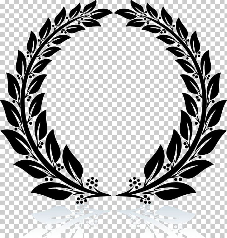 Laurel Wreath Bay Laurel PNG, Clipart, Art, Bay Laurel, Black And White, Bm Ii, Circle Free PNG Download