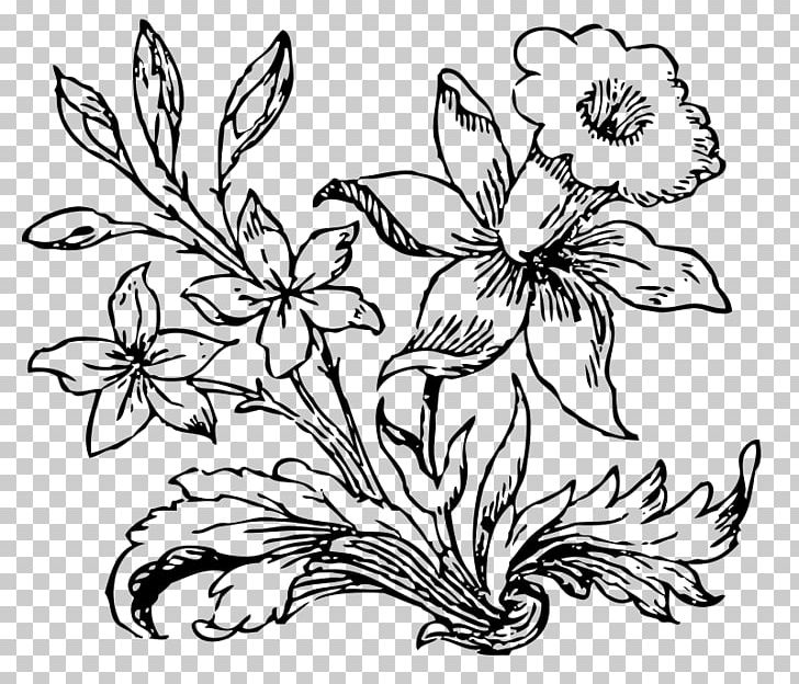 Flower Drawing PNG, Clipart, Artwork, Black And White, Bud, Color, Coloring Book Free PNG Download