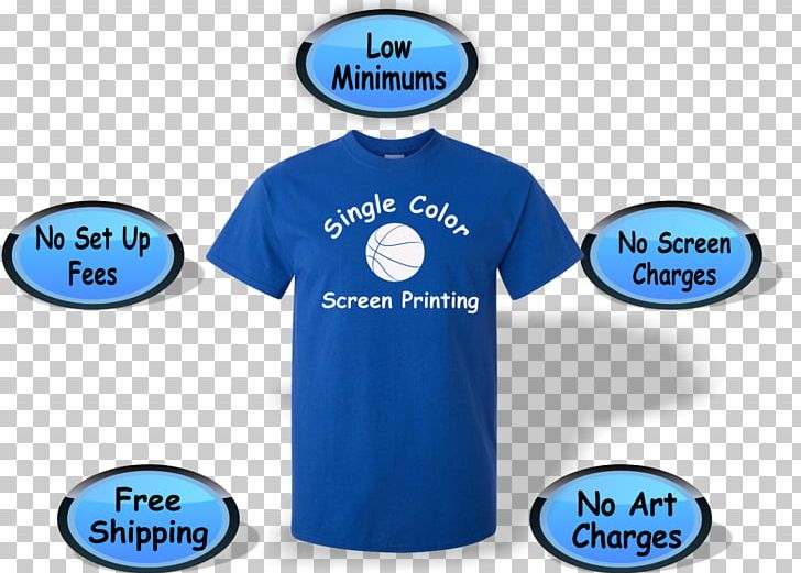 Printed T-shirt Hoodie Crew Neck Printing PNG, Clipart, Area, Blue, Brand, Clothing, Collar Free PNG Download