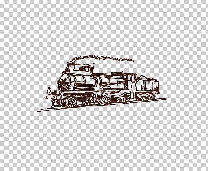 Train Tram Rapid Transit Rail Transport Steam Locomotive PNG, Clipart, Black And White, Brand, Euclidean Vector, Line, Material Free PNG Download