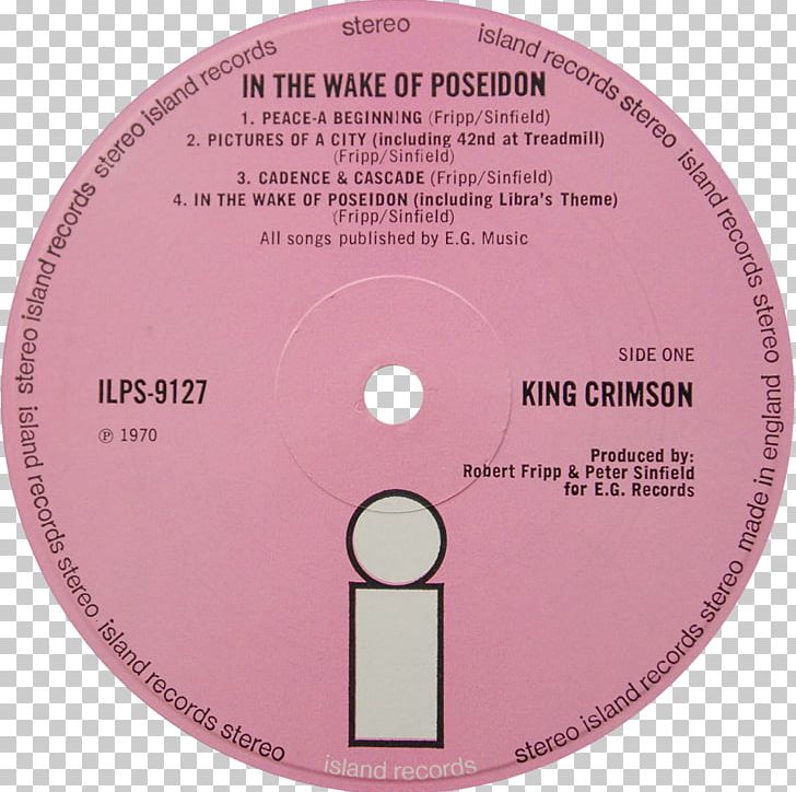 King Crimson In The Wake Of Poseidon Red Gatefold Record Label PNG, Clipart, Art, Brand, Compact Disc, Crimson King, Dvd Free PNG Download