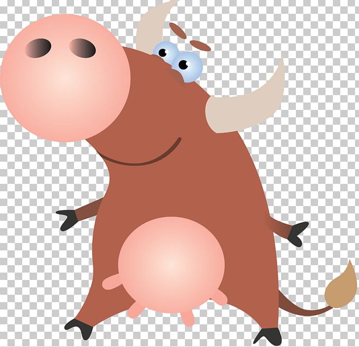 Pig Taurine Cattle PNG, Clipart, Animals, Animation, Cartoon, Cattle, Cattle Like Mammal Free PNG Download