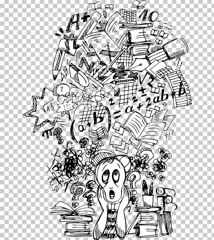 Student PNG, Clipart, Area, Art, Artwork, Black And White, Busy Free PNG Download