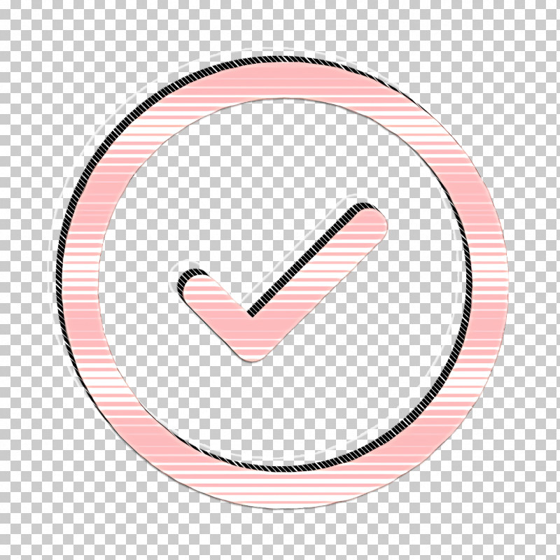 Correct Icon IOS7 Premium Icon Signs Icon PNG, Clipart, Circle, Correct Icon, Ios7 Premium Icon, Line, Pink Free PNG Download