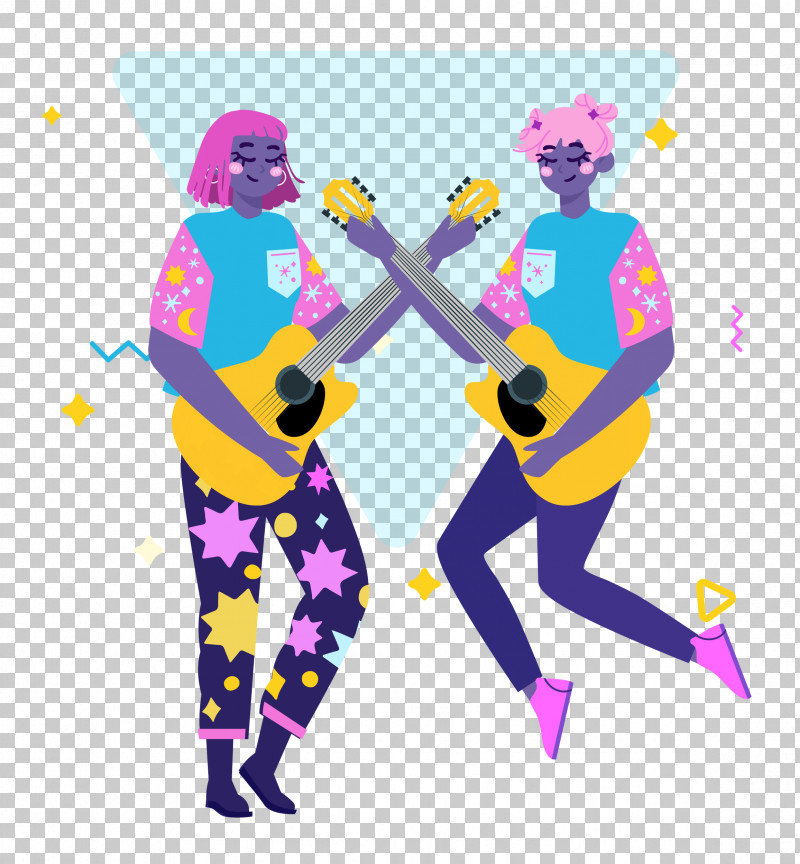 Music Guitar Party Time PNG, Clipart, Behavior, Cartoon, Geometry, Guitar, Happiness Free PNG Download