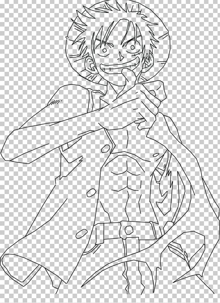 Monkey D. Luffy Line Art Drawing Character PNG, Clipart, Angle, Anime, Arm, Artwork, Black Free PNG Download