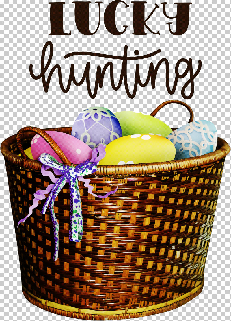 Lucky Hunting Happy Easter Easter Day PNG, Clipart, Basket, Bunny Easter Egg Basket, Chocolate, Easter Day, Gift Free PNG Download