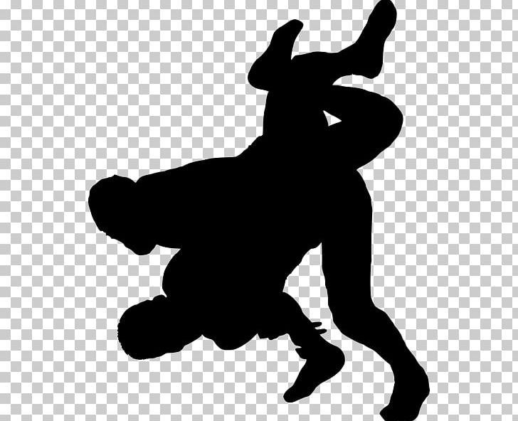 Professional Wrestling Silhouette PNG, Clipart, Black, Black And White, Drawing, Hand, Joint Free PNG Download