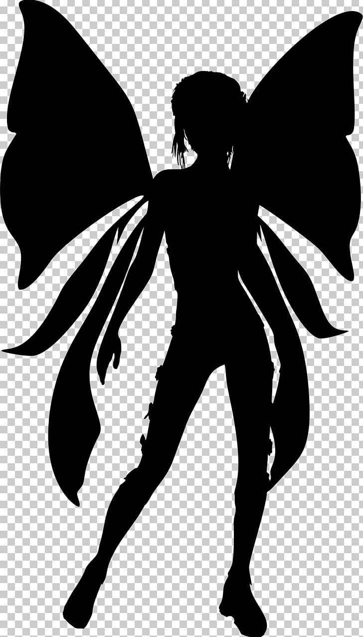 Fairy Silhouette PNG, Clipart, Black And White, Butterfly, Drawing, Fairy Tale, Fantasy Free PNG Download
