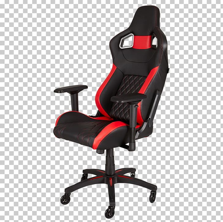 CORSAIR T1 RACE PNG, Clipart, Angle, Armrest, Black, Caster, Chair Free PNG Download