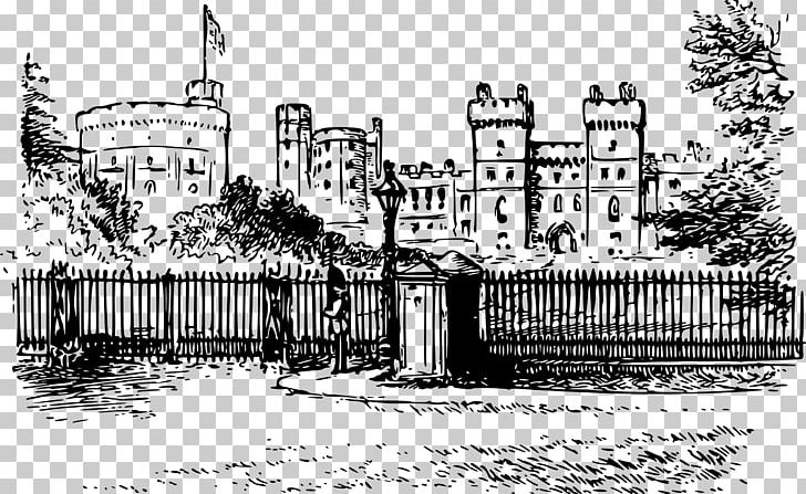 Windsor Castle PNG, Clipart, Almshouse, Architecture, Artwork, Black And White, Building Free PNG Download