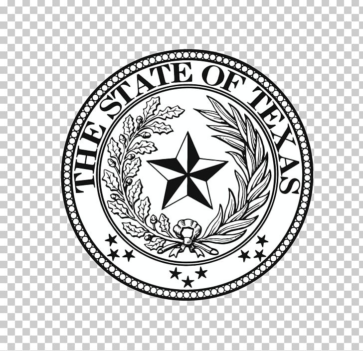 Seal Of Texas Republic Of Texas U.S. State PNG, Clipart, Area, Badge, Black And White, Brand, Circle Free PNG Download