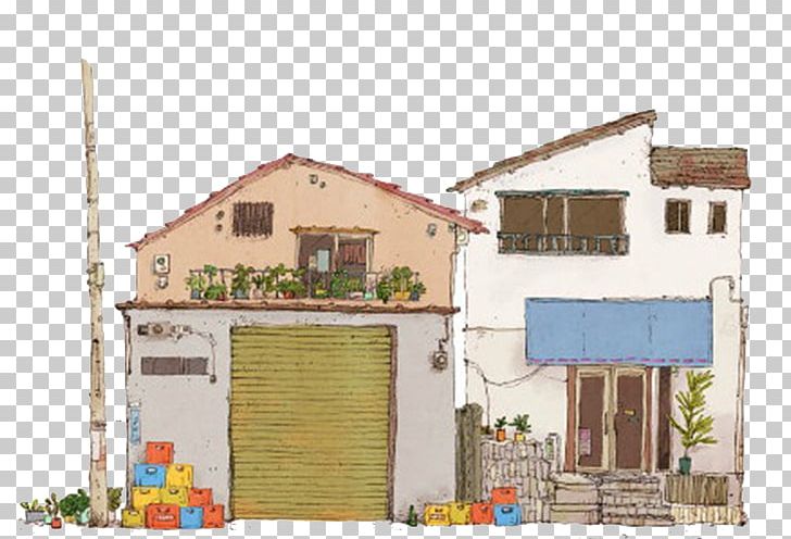 Illustrator Illustration PNG, Clipart, Background Green, Building, Cottage, Door, Drawing Free PNG Download