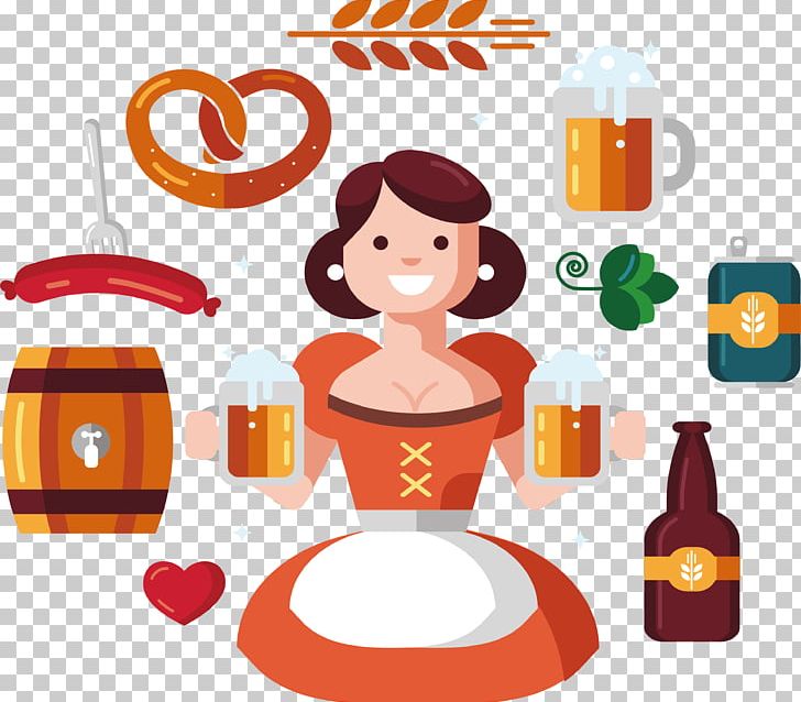 Oktoberfest Beer Illustration PNG, Clipart, Beer, Beer Festival, Brewing Beer, Celebrate Vector, Celebrating Free PNG Download