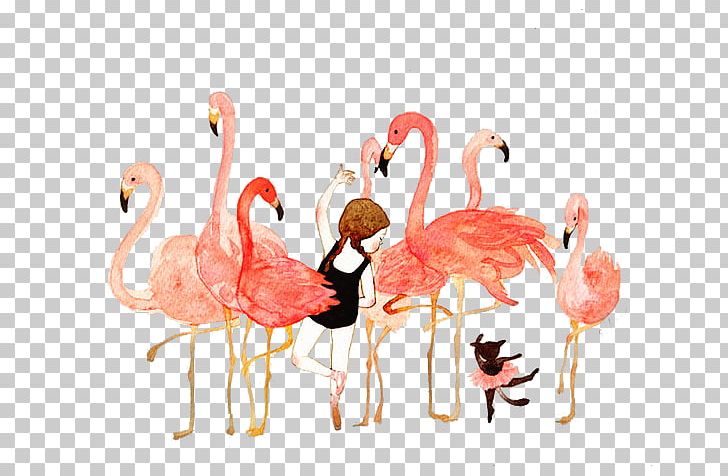 Flamingo Illustration Watercolor Painting PNG, Clipart, Animals, Apply, Art, Beak, Bird Free PNG Download