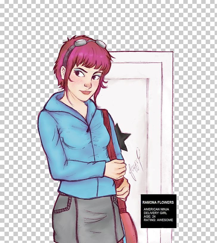 Ramona Flowers YouTube Comics Danger Jazz Film PNG, Clipart, Anime, Arm, Brown Hair, Cartoon, Character Free PNG Download