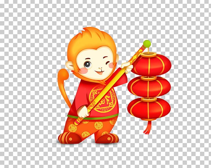 Monkey PNG, Clipart, Adobe Illustrator, Animals, Blessing To, Cartoon, Chinese Lantern Free PNG Download