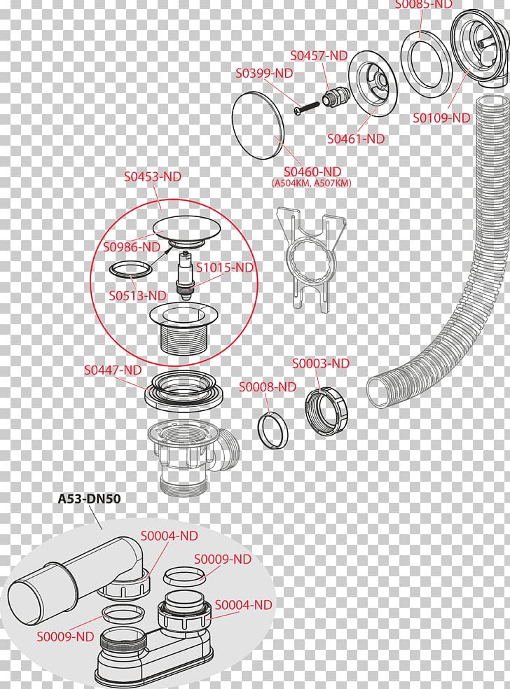 Bathtub Plastic Trap Siphon Metal PNG