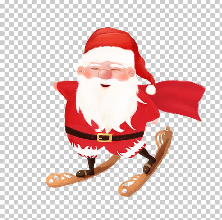 Santa Claus Christmas Skiing Computer File PNG, Clipart, Cartoon, Cartoon Characters, Christmas Decoration, Christmas Gift, Christmas Ornament Free PNG Download