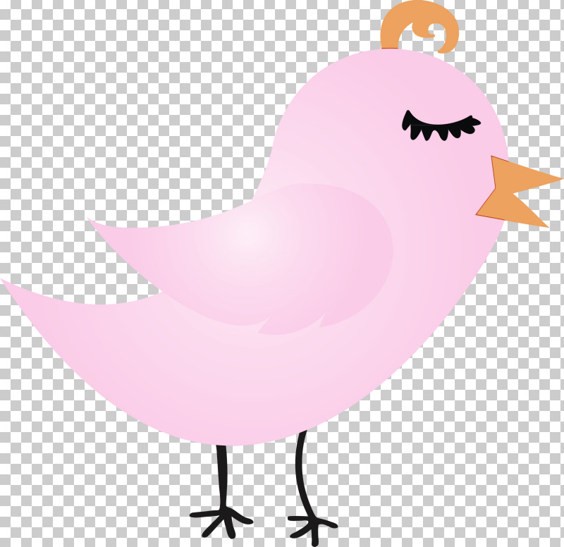 Pink Bird Cartoon Beak Water Bird PNG, Clipart, Beak, Bird, Cartoon, Cartoon Bird, Cute Bird Free PNG Download
