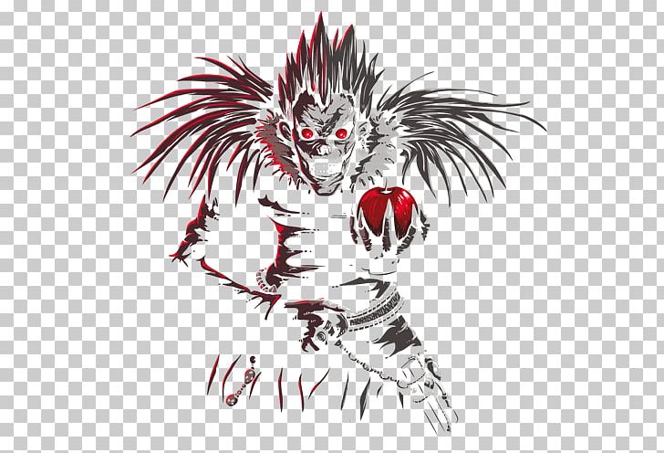 Ryuk T-shirt Drawing Death Note Crew Neck PNG, Clipart, Anime, Art