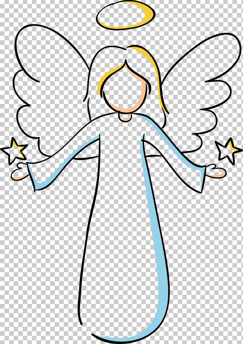 Angel PNG, Clipart, Angel, Cartoon, Line Art, White, Wing Free PNG Download