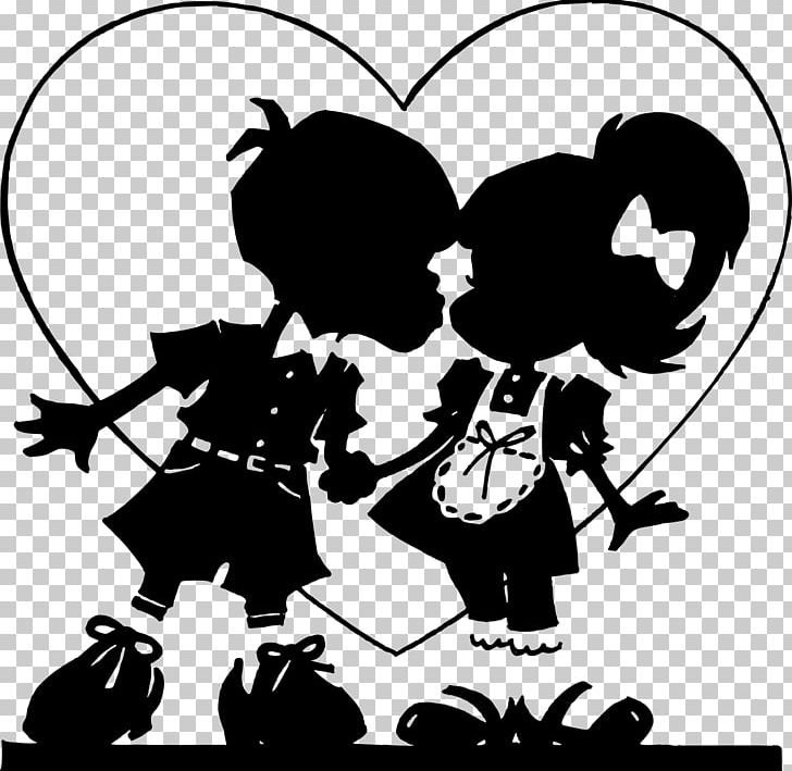 Kiss Valentine's Day Heart PNG, Clipart, Affection, Black, Cartoon, Computer Wallpaper, Fictional Character Free PNG Download