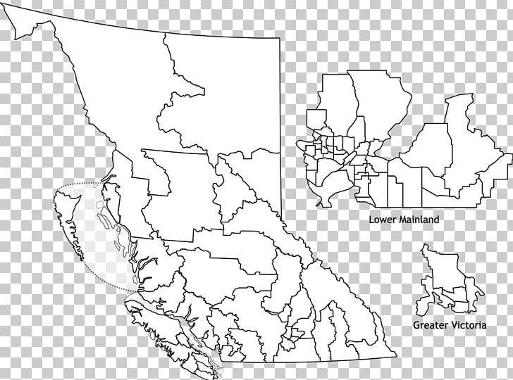 Blank Map British Columbia Lower Mainland PNG, Clipart, Angle, Area, Artwork, Black And White, Blank Free PNG Download
