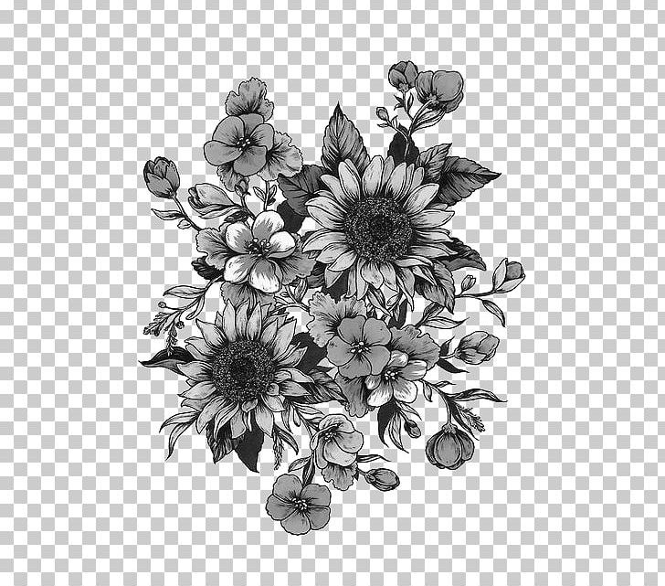 Drawing Flower Bouquet Floral Design PNG, Clipart, Art, Black And White, Bouquet, Chrysanths, Common Daisy Free PNG Download