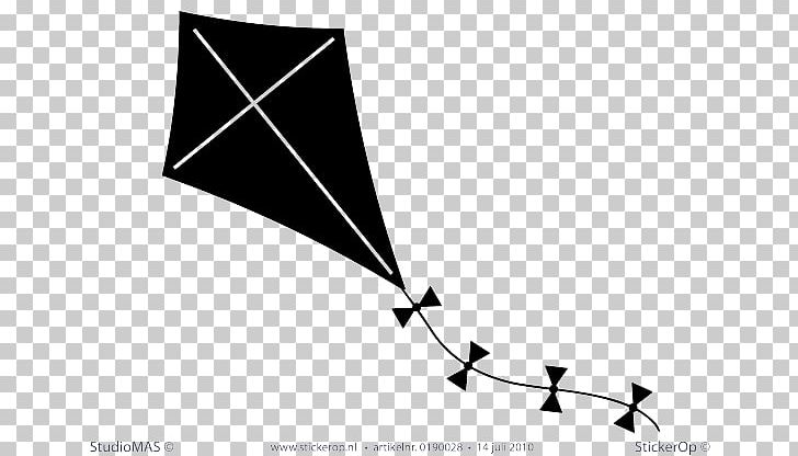 Kite Sticker Decal Black And White PNG, Clipart, Allow, Angle, Area, Black, Black And White Free PNG Download