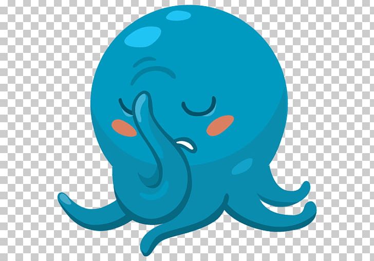 Octopus Sticker Telegram PNG, Clipart, Blue, Cartoon, Fictional Character, Fish, Imessage Free PNG Download